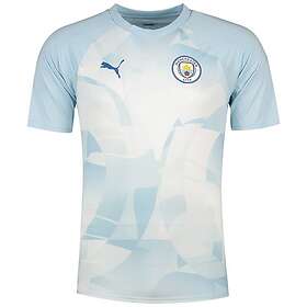 Puma Manchester City 23/24 Prematch Short Sleeve T-shirt Blå S