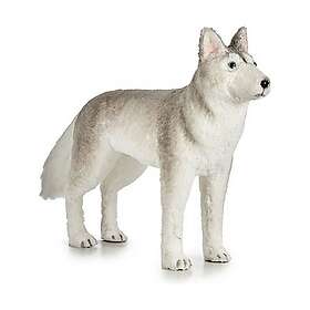 Krist+ Juldekoration 87cm Hund Grå Vit Syntetisk