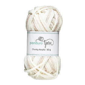 White Garn Chunky Acrylic 50g to beige multi