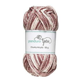 White Garn Chunky Acrylic 50g to brown multi