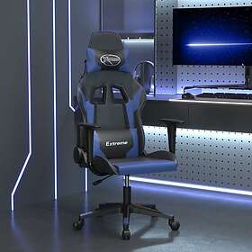vidaXL Gamingstol med massage svart och blå konstläder 345445