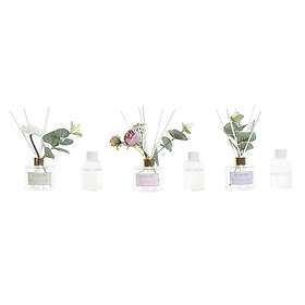 DKD Home Decor Parfympinnar Blomster Glas Polyester (80ml) (3 antal)