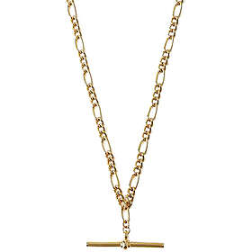 Orelia T-Bar Chunky Fiagaro Short Necklace Pale Gold