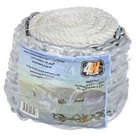 4water 30 M 14 Mm Rope Set With Chain 8 Mm 18 M Silver