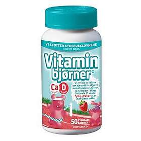 Collett Vitaminbjørner Calcium & Vitamin D Strawberry 50st