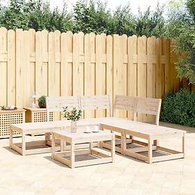 vidaXL Soffgrupp för trädgården 5 delar massiv furu 3216955