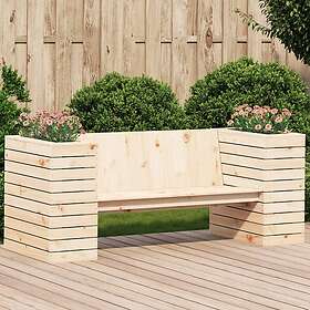 vidaXL Bänk med odlingslåda 167,5x60x65 cm massiv furu 832543