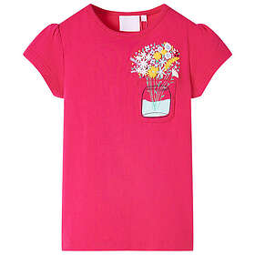 vidaXL T-shirt för barn stark rosa 104 11025