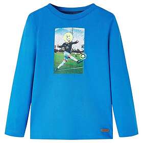 vidaXL T-shirt med långa ärmar för barn koboltblå 104 12730