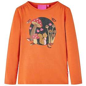 vidaXL T-shirt med långa ärmar för barn stark orange 92 14154