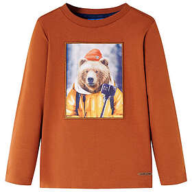 vidaXL T-shirt med långa ärmar för barn stark orange 104 12770