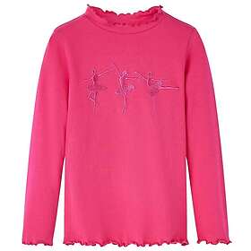 vidaXL T-shirt med långa ärmar för barn stark rosa 104 13705