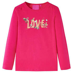 vidaXL T-shirt med långa ärmar för barn stark rosa 140 13733