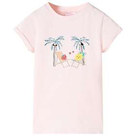 vidaXL T-shirt för barn mjuk rosa 104 11010