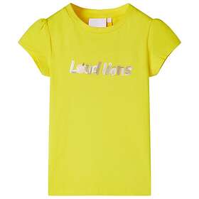 vidaXL T-shirt med formade ärmar för barn ljusgul 92 10649