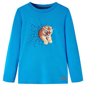 vidaXL T-shirt med långa ärmar för barn koboltblå 104 13305