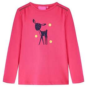 vidaXL T-shirt med långa ärmar för barn stark rosa 140 13533