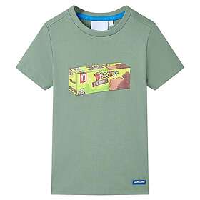 vidaXL T-shirt med korta ärmar för barn khaki 128 11837
