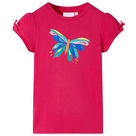 vidaXL T-shirt för barn stark rosa 104 10995