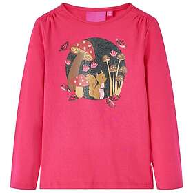 vidaXL T-shirt med långa ärmar för barn stark rosa 92 14149