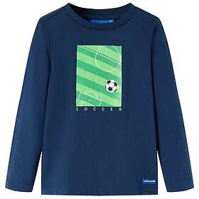 vidaXL T-shirt med långa ärmar för barn marinblå 116 12811