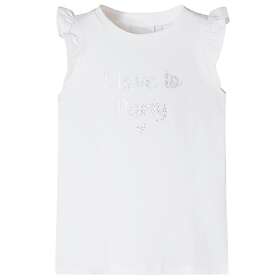 vidaXL T-shirt med volangärmar för barn vit 116 10496