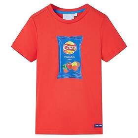 vidaXL T-shirt med korta ärmar för barn röd 92 11839