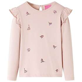 vidaXL T-shirt med långa ärmar för barn rosa 128 14347