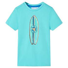 vidaXL T-shirt med korta ärmar för barn aqua 140 11818