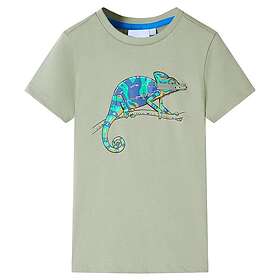 vidaXL T-shirt med korta ärmar för barn ljus khaki 92 12004