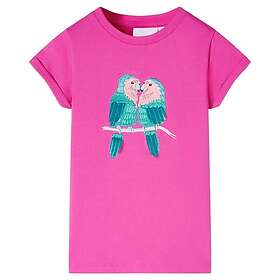 vidaXL T-shirt för barn mörk rosa 140 11208