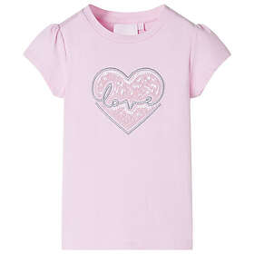 vidaXL T-shirt för barn ljusrosa 92 10484