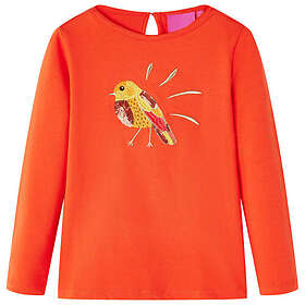 vidaXL T-shirt med långa ärmar för barn mörk orange 116 13646