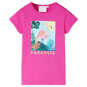 vidaXL T-shirt för barn mörk rosa 92 11134