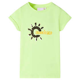 vidaXL T-shirt för barn neongul 128 11177