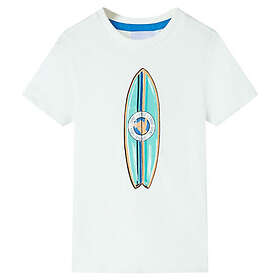 vidaXL T-shirt med korta ärmar för barn ecru 92 11809