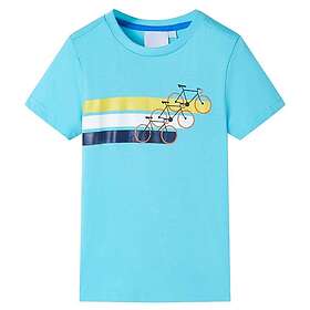 vidaXL T-shirt med korta ärmar för barn aqua 104 12180