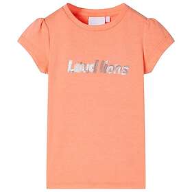 vidaXL T-shirt med formade ärmar för barn neon orange 128 10657