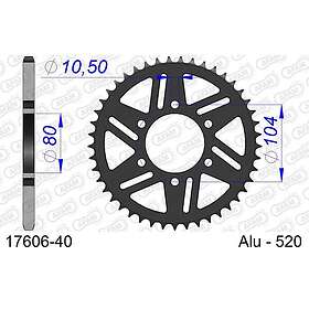 Afam 17606 Rear Sprocket Silver 43t