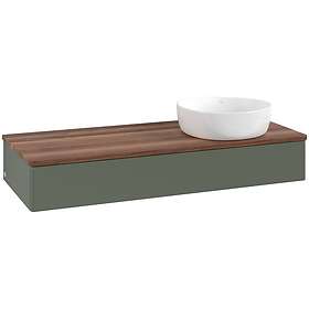 Villeroy & Boch V&B Antao Servantskap med 1 skuff 120x50x19 cm, u/lys, Grønn Mat