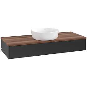 Villeroy & Boch V&B Antao Servantskap med 1 skuff 120x50x19 cm, u/lys, Sort Matt