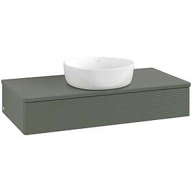 Villeroy & Boch V&B Antao Servantskap med 1 skuff 100x50x19 cm, u/lys, Grønn Mat