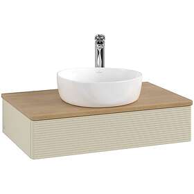 Villeroy & Boch V&B Antao Servantskap med 1 skuff 80x50x19 cm, u/lys, Grå Matt/E