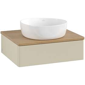 Villeroy & Boch V&B Antao Servantskap med 1 skuff 60x50x19 cm, u/lys, Grå Matt/E
