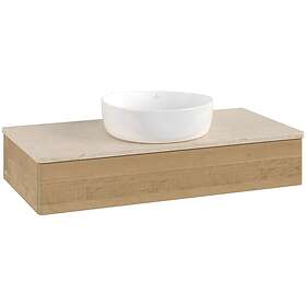 Villeroy & Boch V&B Antao Servantskap med 1 skuff 100x50x19 cm, u/lys, Eik/Crème