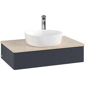 Villeroy & Boch V&B Antao Servantskap med 1 skuff 80x50x19 cm, u/lys, Blå Matt/C