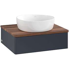 Villeroy & Boch V&B Antao Servantskap med 1 skuff 60x50x19 cm, u/lys, Blå Matt/V