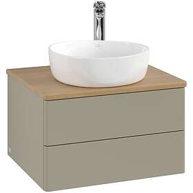 Villeroy & Boch V&B Antao Servantskap med 2 skuffer 60x50x36 cm, u/lys, Steingrå