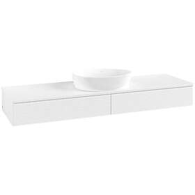 Villeroy & Boch V&B Antao Servantskap med 2 skuffer 160x50x19 cm, u/lys, Hvit Ma