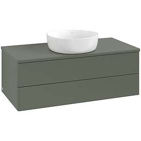 Villeroy & Boch V&B Antao Servantskap med 2 skuffer 100x50x36 cm, u/lys, Grønn M
